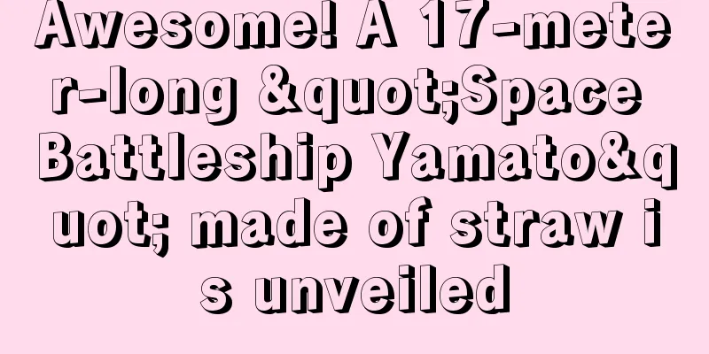 Awesome! A 17-meter-long "Space Battleship Yamato" made of straw is unveiled