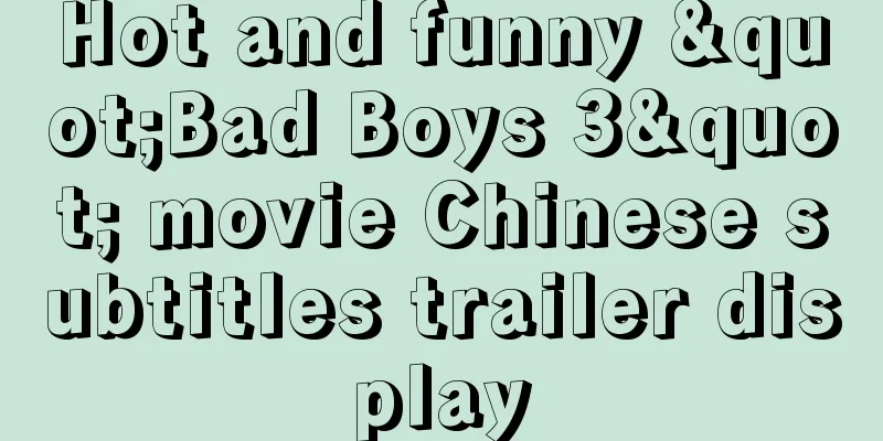 Hot and funny "Bad Boys 3" movie Chinese subtitles trailer display