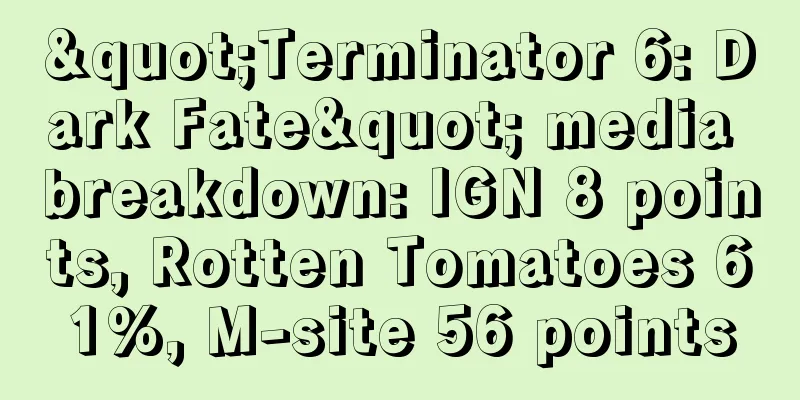 "Terminator 6: Dark Fate" media breakdown: IGN 8 points, Rotten Tomatoes 61%, M-site 56 points