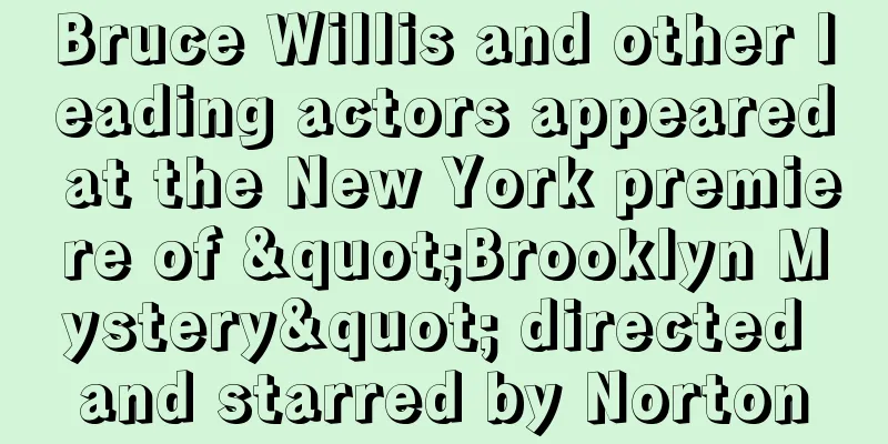 Bruce Willis and other leading actors appeared at the New York premiere of "Brooklyn Mystery" directed and starred by Norton