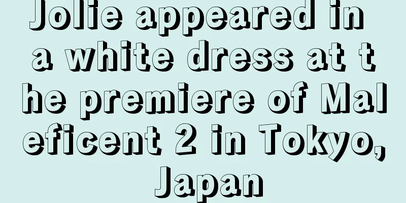 Jolie appeared in a white dress at the premiere of Maleficent 2 in Tokyo, Japan