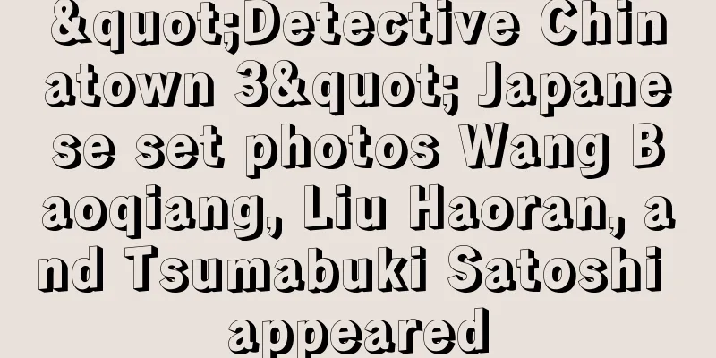 "Detective Chinatown 3" Japanese set photos Wang Baoqiang, Liu Haoran, and Tsumabuki Satoshi appeared
