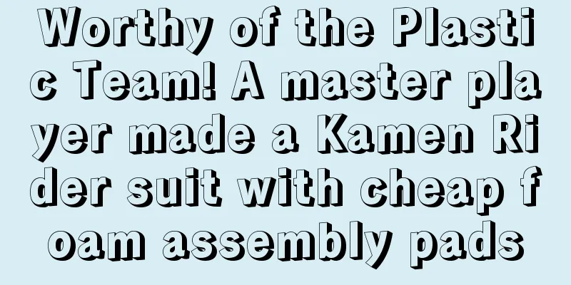 Worthy of the Plastic Team! A master player made a Kamen Rider suit with cheap foam assembly pads