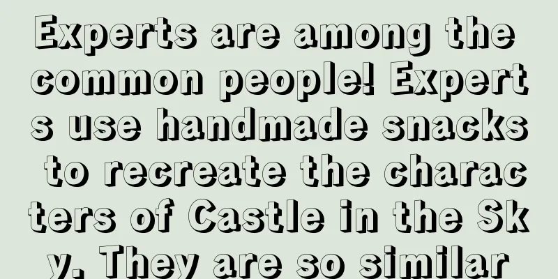 Experts are among the common people! Experts use handmade snacks to recreate the characters of Castle in the Sky. They are so similar