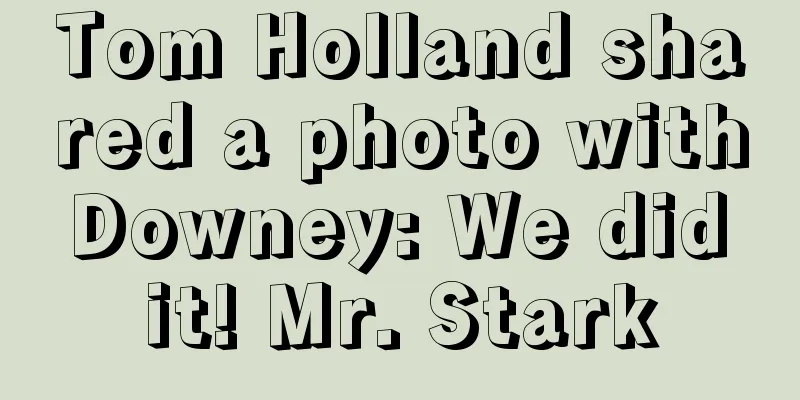 Tom Holland shared a photo with Downey: We did it! Mr. Stark