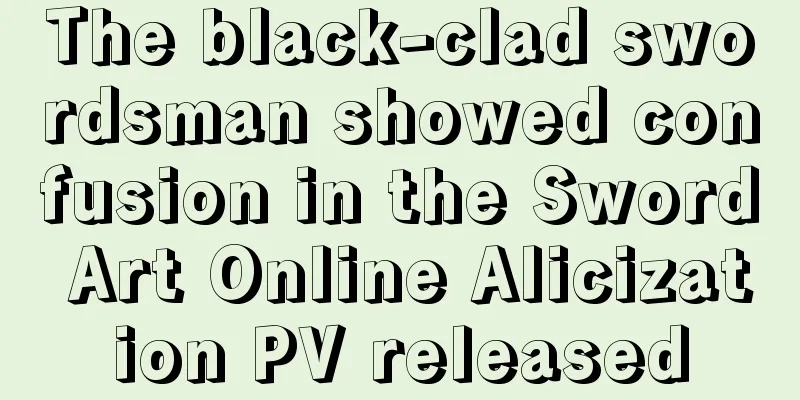 The black-clad swordsman showed confusion in the Sword Art Online Alicization PV released