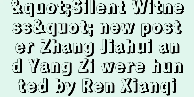"Silent Witness" new poster Zhang Jiahui and Yang Zi were hunted by Ren Xianqi
