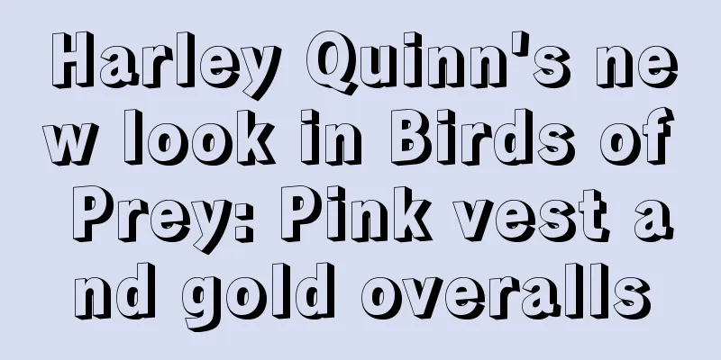 Harley Quinn's new look in Birds of Prey: Pink vest and gold overalls