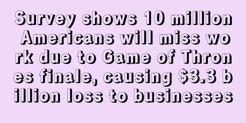 Survey shows 10 million Americans will miss work due to Game of Thrones finale, causing $3.3 billion loss to businesses
