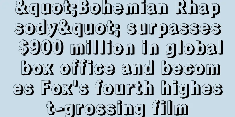 "Bohemian Rhapsody" surpasses $900 million in global box office and becomes Fox's fourth highest-grossing film