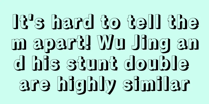 It's hard to tell them apart! Wu Jing and his stunt double are highly similar