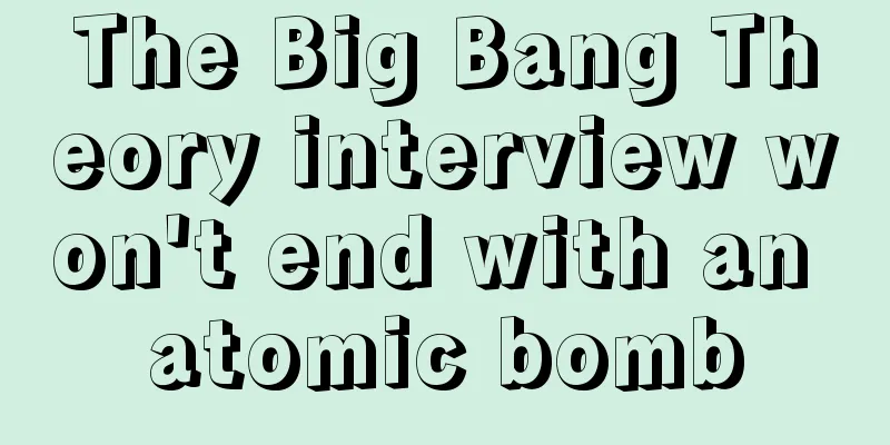 The Big Bang Theory interview won't end with an atomic bomb