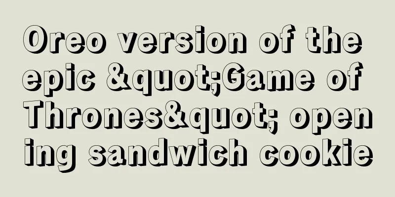Oreo version of the epic "Game of Thrones" opening sandwich cookie