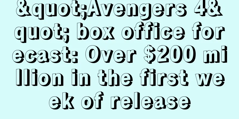 "Avengers 4" box office forecast: Over $200 million in the first week of release