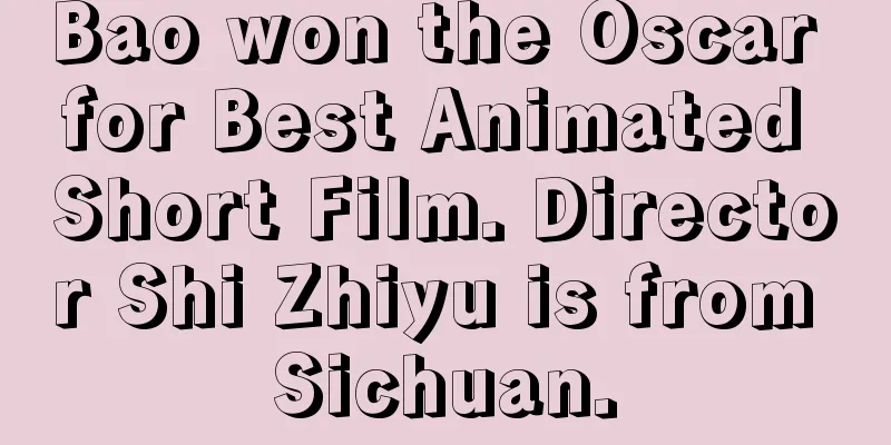 Bao won the Oscar for Best Animated Short Film. Director Shi Zhiyu is from Sichuan.