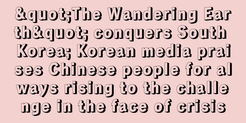 "The Wandering Earth" conquers South Korea; Korean media praises Chinese people for always rising to the challenge in the face of crisis