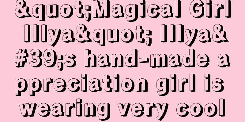 "Magical Girl Illya" Illya's hand-made appreciation girl is wearing very cool