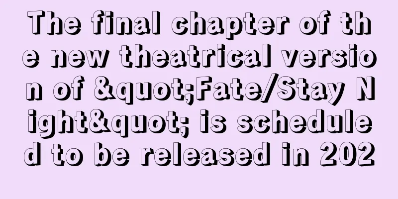 The final chapter of the new theatrical version of "Fate/Stay Night" is scheduled to be released in 2020