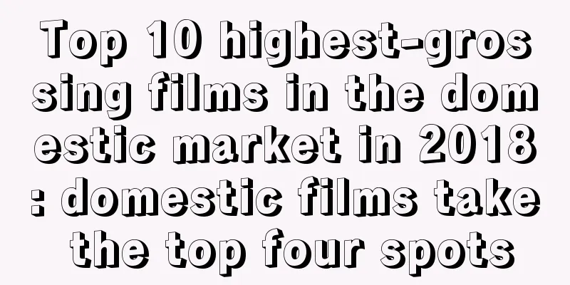 Top 10 highest-grossing films in the domestic market in 2018: domestic films take the top four spots
