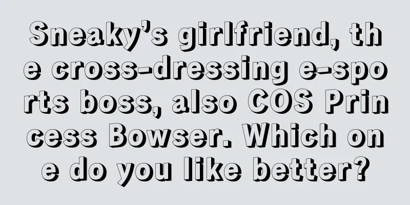 Sneaky’s girlfriend, the cross-dressing e-sports boss, also COS Princess Bowser. Which one do you like better?