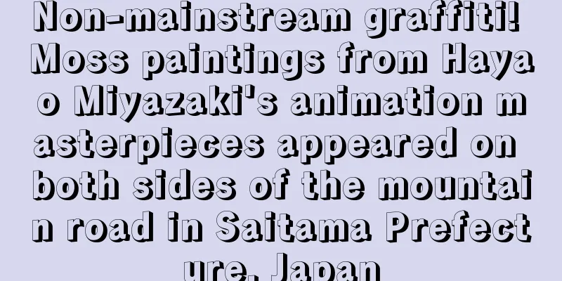 Non-mainstream graffiti! Moss paintings from Hayao Miyazaki's animation masterpieces appeared on both sides of the mountain road in Saitama Prefecture, Japan