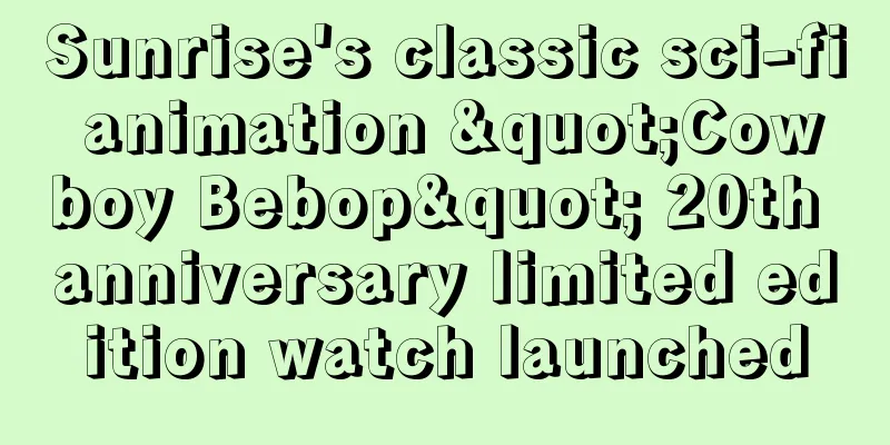 Sunrise's classic sci-fi animation "Cowboy Bebop" 20th anniversary limited edition watch launched