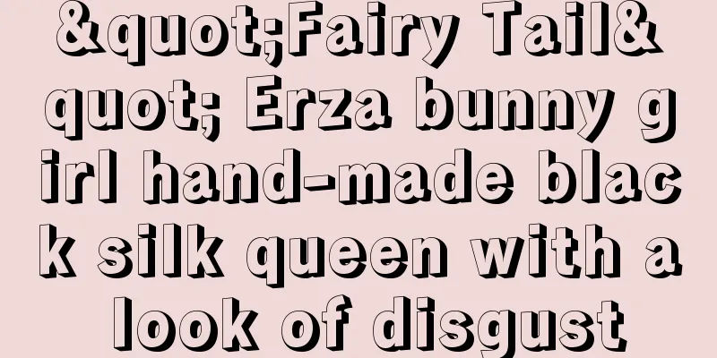 "Fairy Tail" Erza bunny girl hand-made black silk queen with a look of disgust