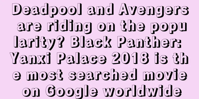 Deadpool and Avengers are riding on the popularity? Black Panther: Yanxi Palace 2018 is the most searched movie on Google worldwide