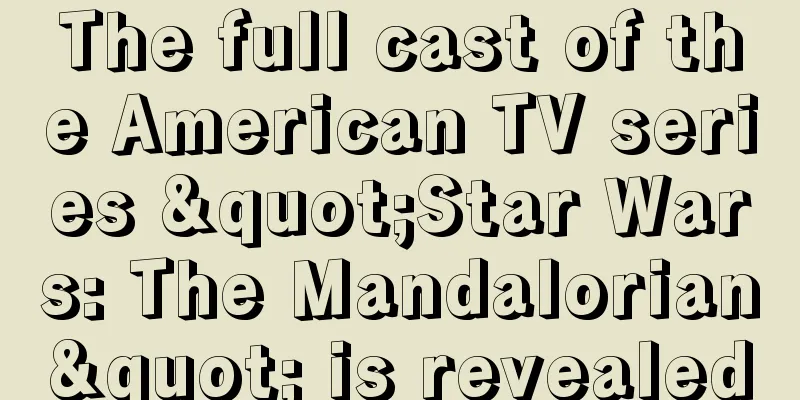 The full cast of the American TV series "Star Wars: The Mandalorian" is revealed