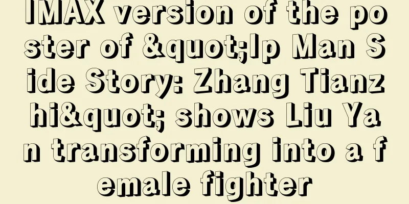 IMAX version of the poster of "Ip Man Side Story: Zhang Tianzhi" shows Liu Yan transforming into a female fighter